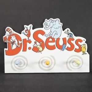 Dr. Seuss peg board/coat rack for kids room/nursery (New in box)